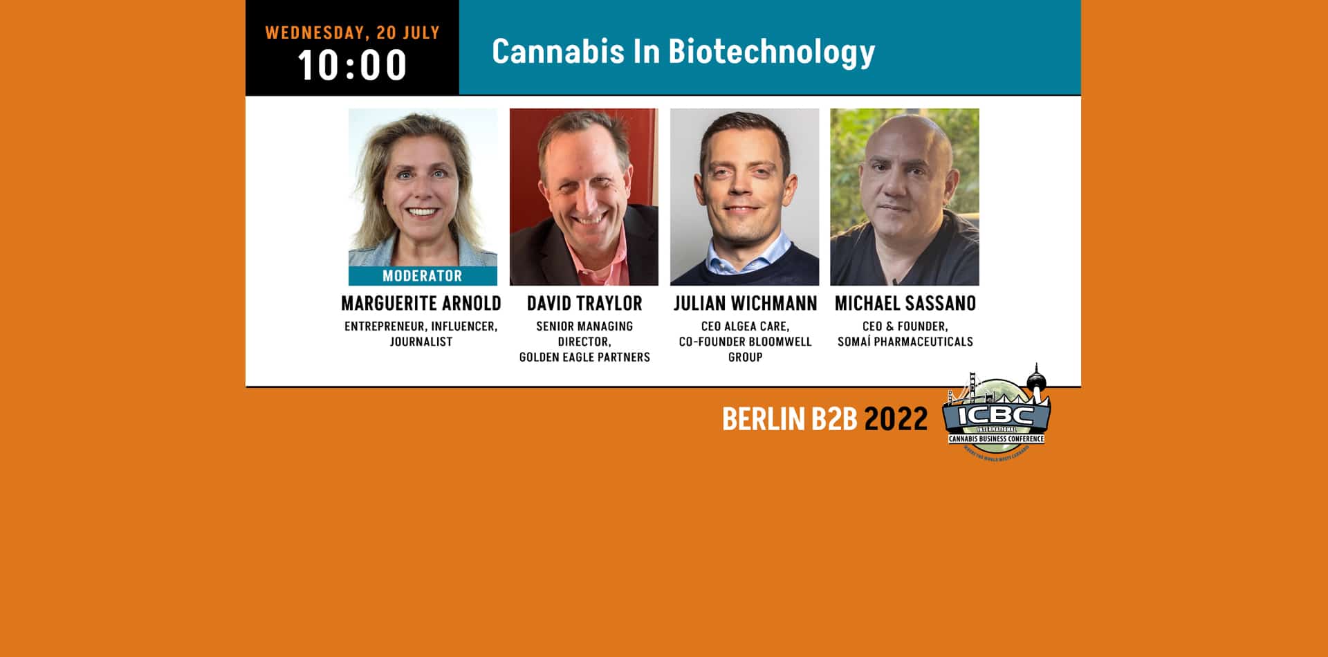 Conferenza B2B ICBC Berlino 2022 Pannelli giorno 2 | Cannabis nella biotecnologia